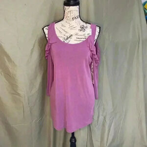 Jessica Simpson Maternity size medium top cold shoulder cutouts light purple